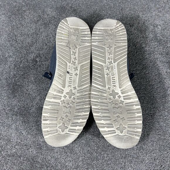 Hey Dude Wally Stretch Men’s Sz 12 Blue Lightweight Slip On Casual Loafer Shoes - Picture 8 of 12